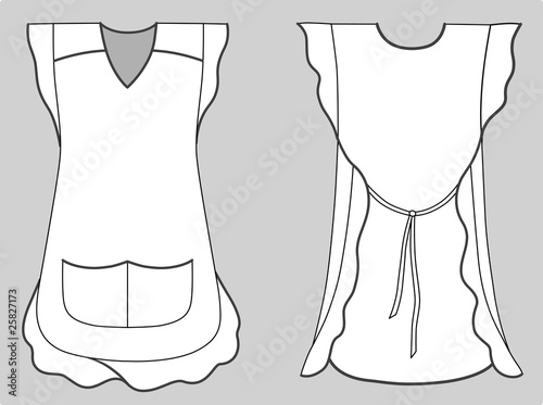 The apron of the cleaner or seller