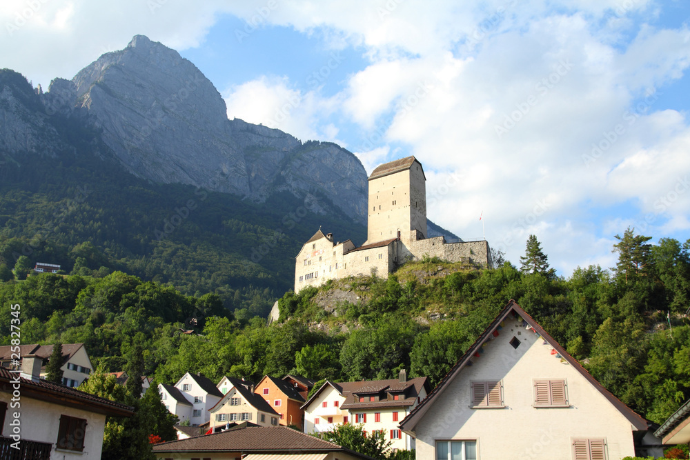 Switzerland - Sargans castle in St. Gallen canton Switzerland - Sargans castle in St. Gallen canton