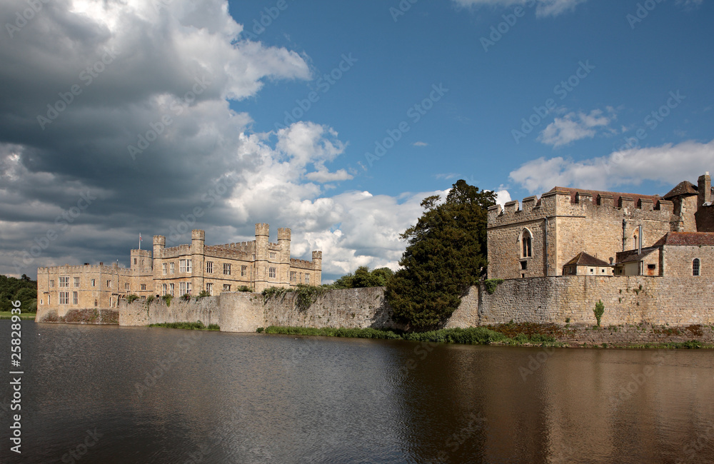 Leeds Castle and Lake in Kent England
