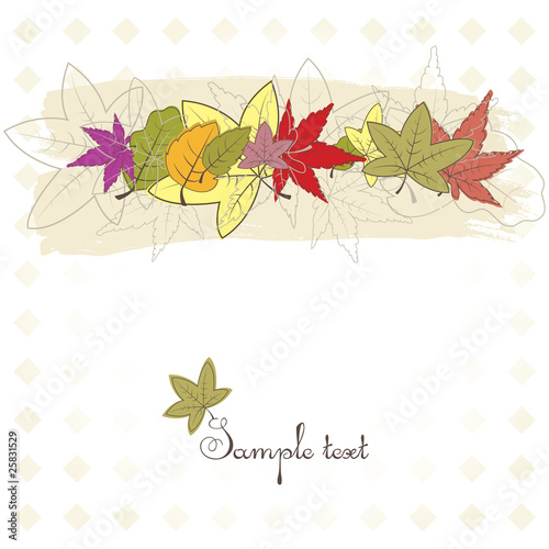 Brown autumn background.Vector illustration