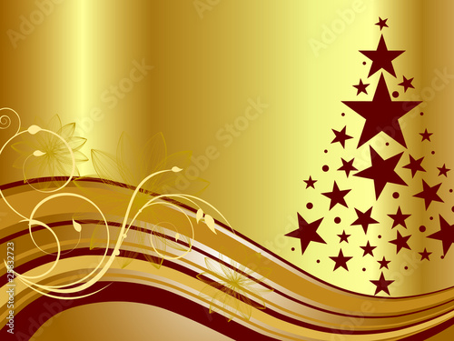 Goldene Weihnachtskarte
