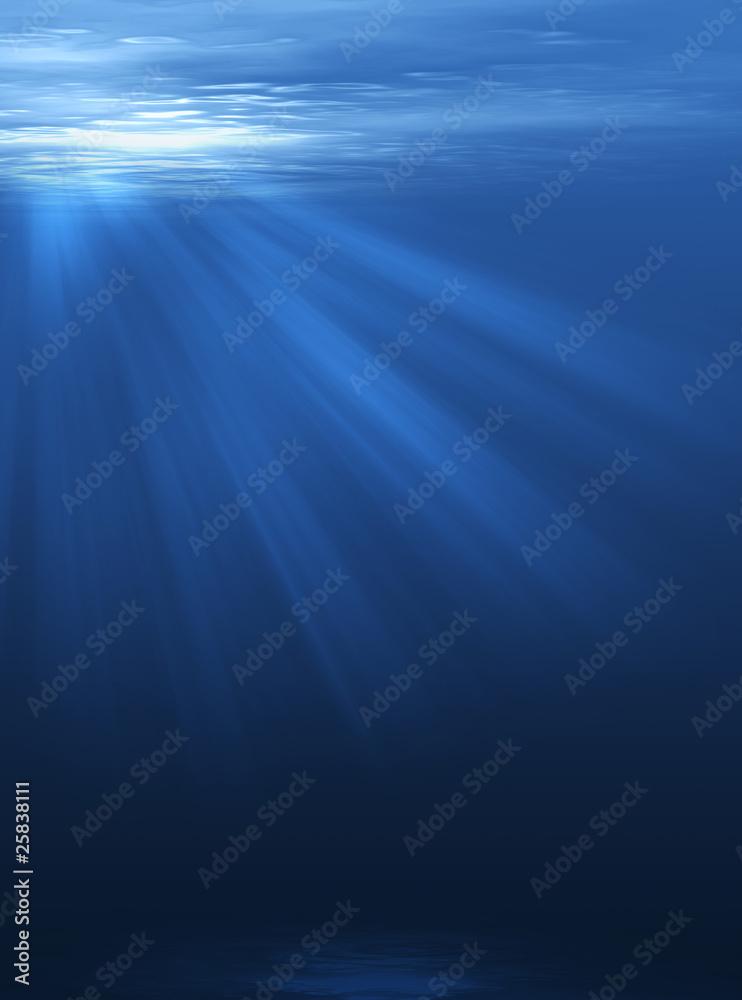 Obraz premium Resplandor bajo el mar