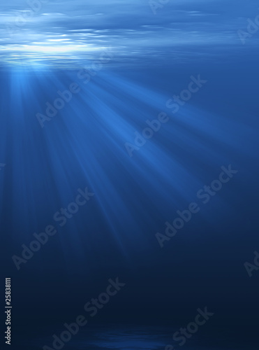 Resplandor bajo el mar