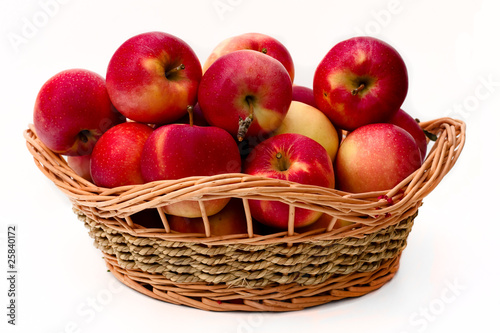 Red apples in the basket