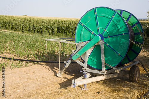 irrigazione campo coltivato