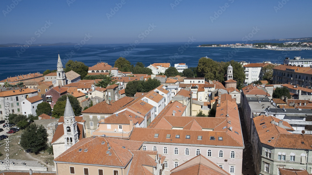 Fototapeta premium Zadar cityscape: view from the bell-tower.