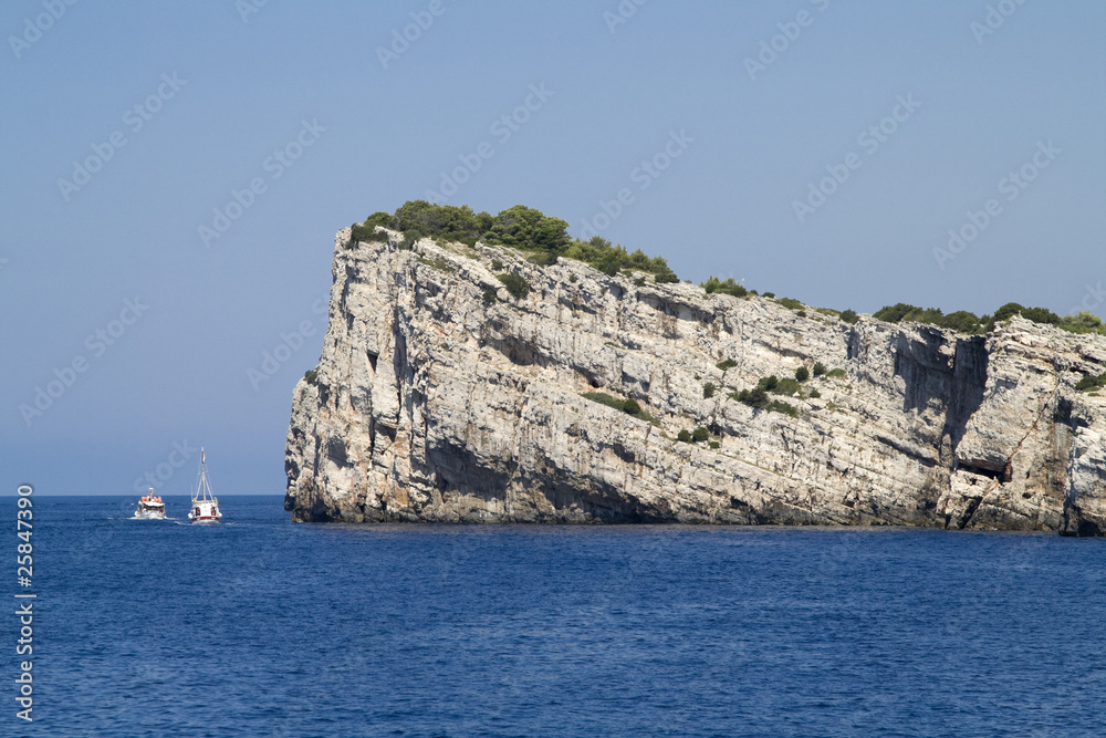 Dugi Otok Cliff at Kornati Islands, Croatia. Dugi Otok Cliff at Kornati Islands, Croatia.