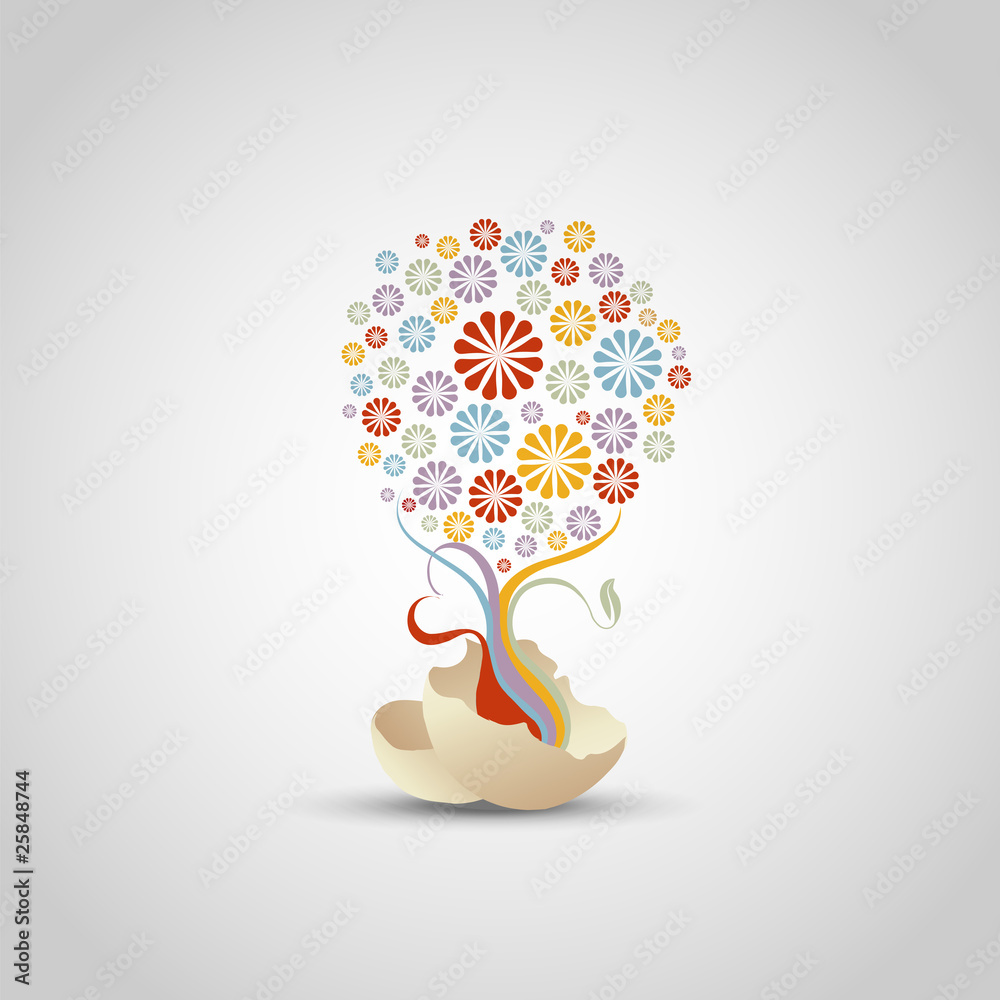 tree of flower - concept of life tree of flower - concept of life