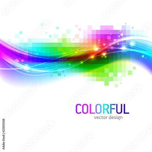 Abstract vector background with colorful wave