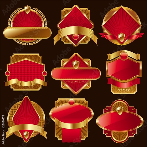 Vector collection of luxury labels