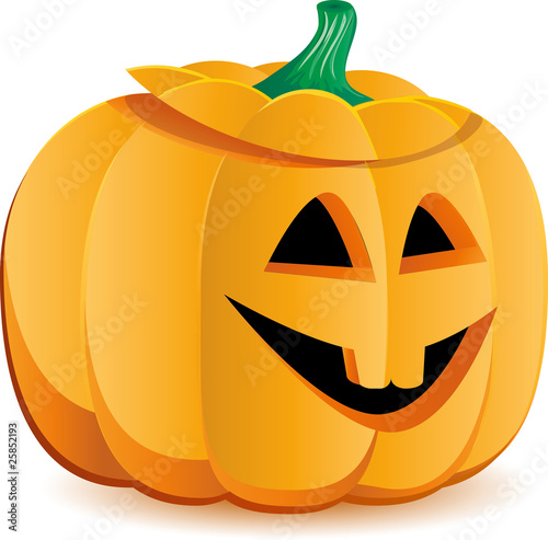 Halloween pumpkin as Jack O`Lantern, part 6, vector illustration