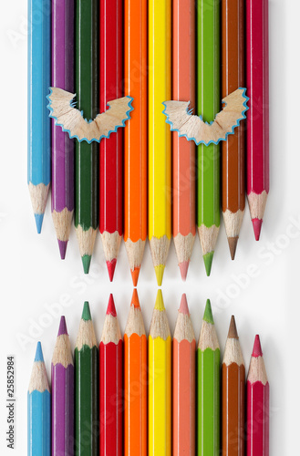 Angry color pencils