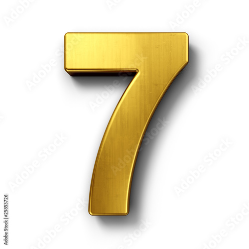 The number 7 in gold photo