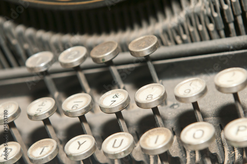 Dusty old typewriter keys