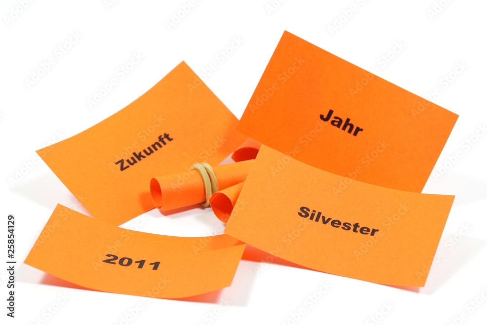 Kalender Jahr 2011 orange Zettel Kalender Jahr 2011 orange Zettel
