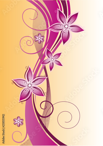 Blumen, Blüten, background, floral, filigran, rosa, pink