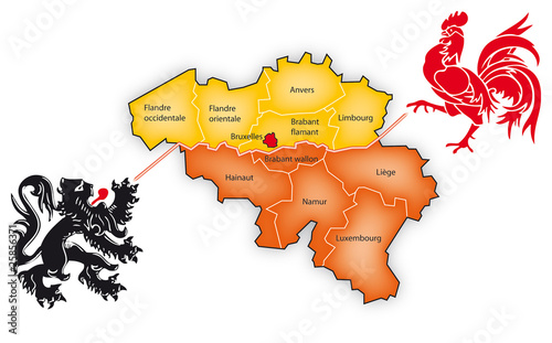 Carte belgique - séparation