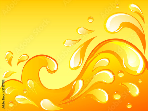Orange juice splash background
