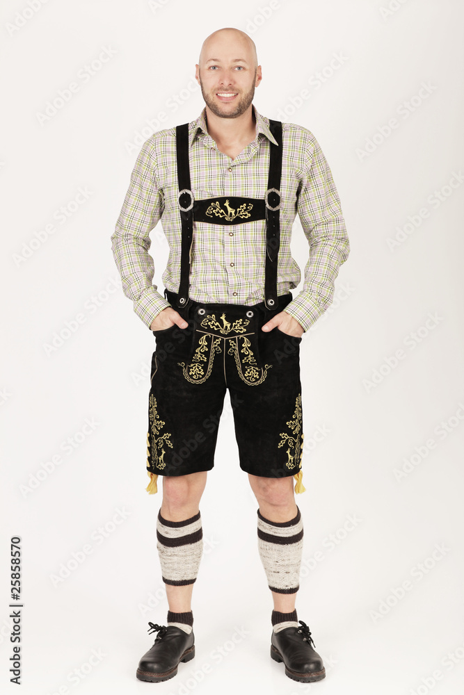 Fotografie Tracht Lederhose schwarz