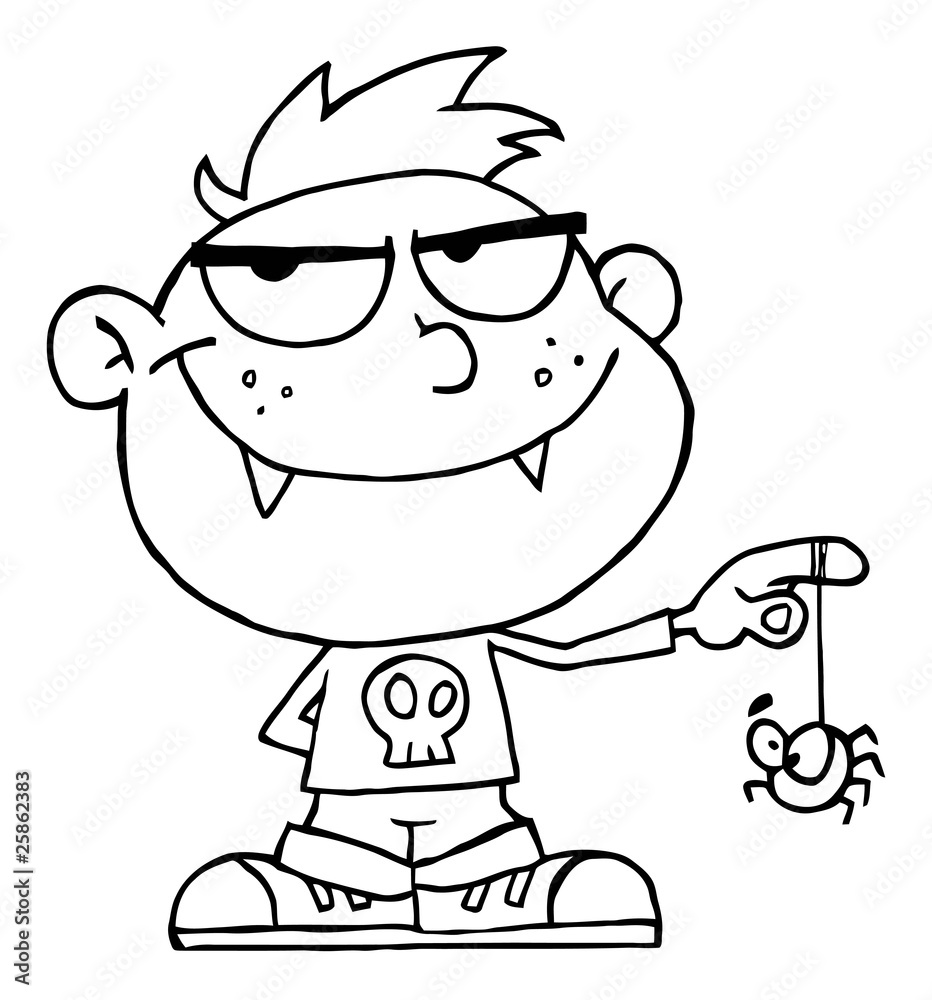 Outlined Vampire Kid Outlined Vampire Kid
