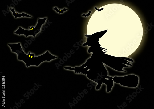 Hexe im Vollmond