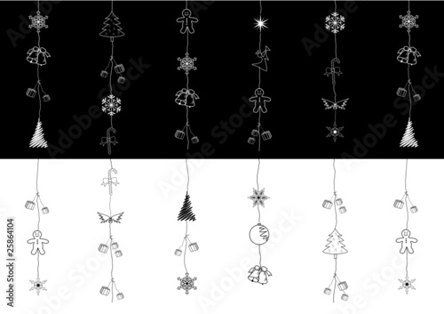 Collage Weihnachten schwarz/weiß