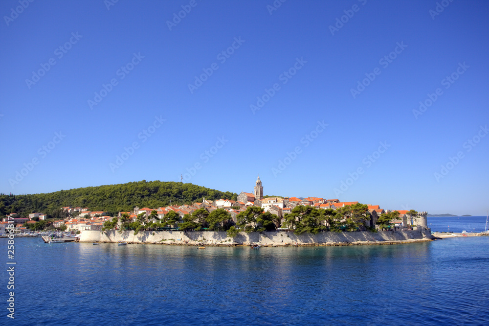 Obraz premium Korcula, birth place of Marco Polo in Croatia
