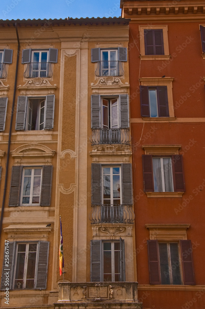 Historic buildings in Rome, Italy