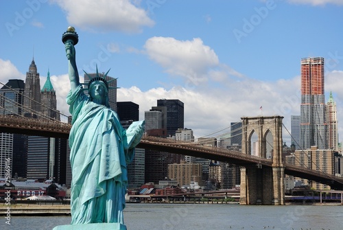 Statue of Liberty and New York City Skyline © SeanPavonePhoto