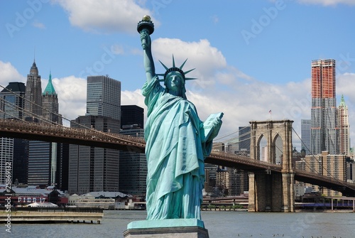Statue of Liberty and New York City Skyline