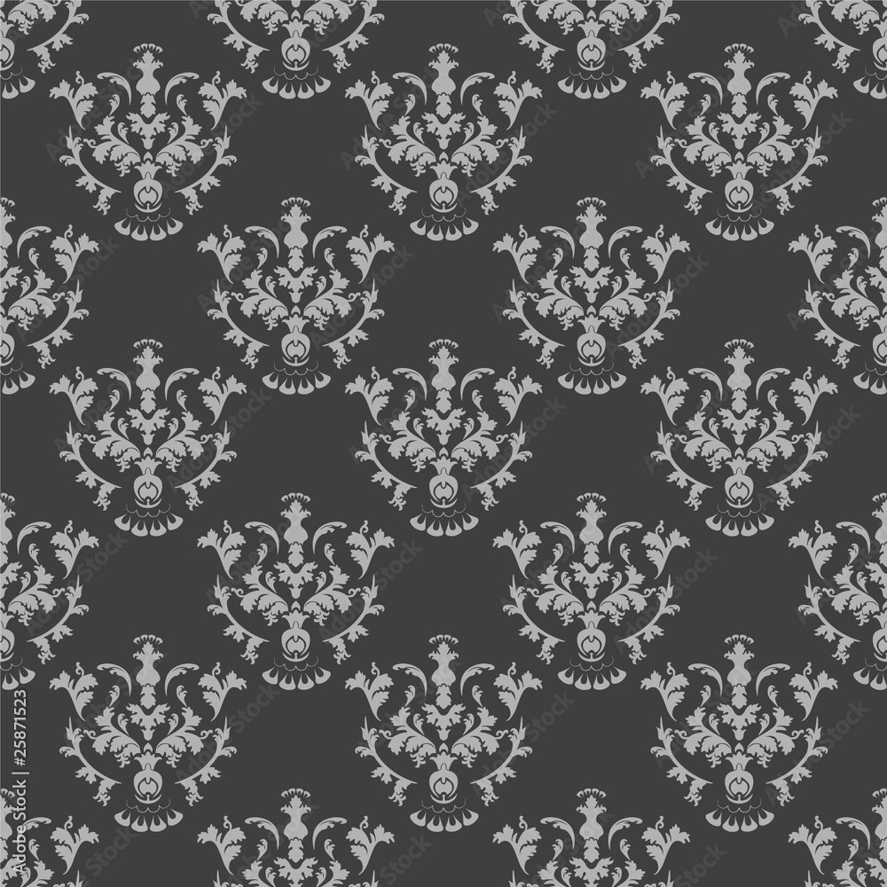 Sewamless pattern of damask ornaments Sewamless pattern of damask ornaments