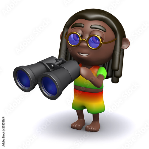 3d Rasta searches with binoculars © Steve Young