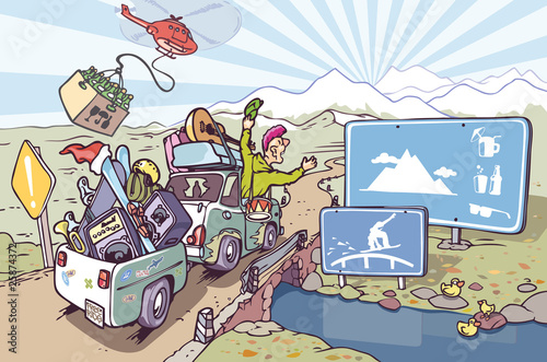 Road trip to the mountains.