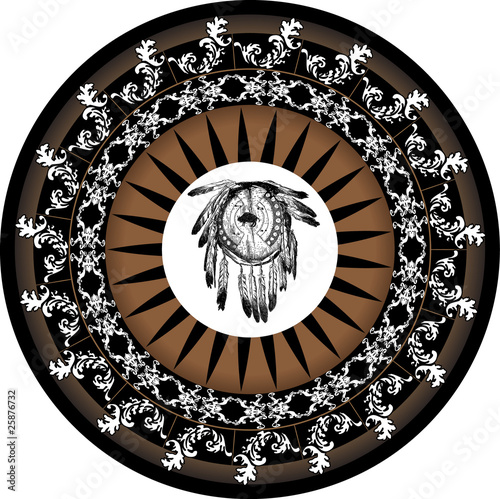 native americans mandala vector graphics