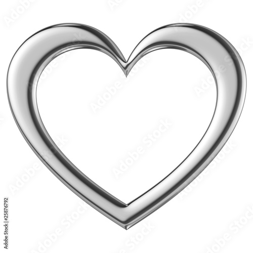 Coeur contour chrome