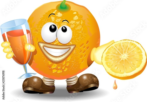 Arancia Cartoon-Orange-Vector