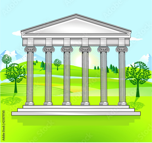 Tempel in der Landschaft