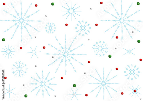 Christmas theme, motive with snowflakes, vector