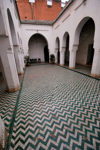 Dans le Palais de la Bahia à Marrakech