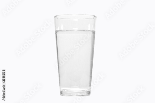 Glass of water, isolated on white. Clipping path included.
