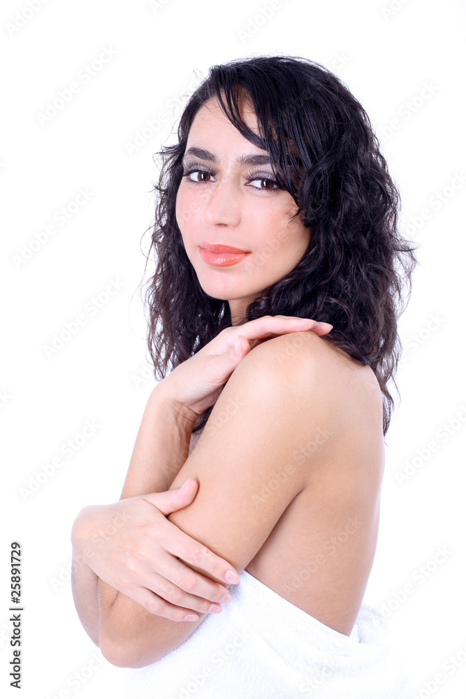 Obraz premium lovely woman isolated on white