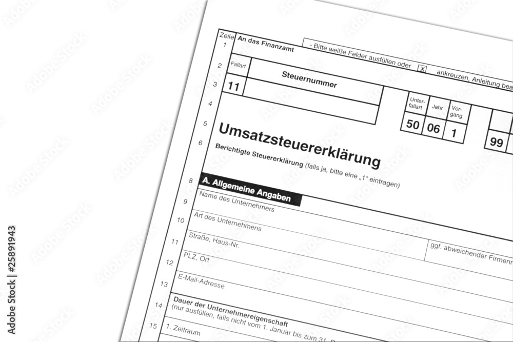 Umsatzsteuererklärung II Umsatzsteuererklärung II