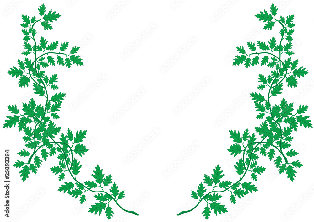 Vector illustration a pattern from green sprouts with leaves Vector illustration a pattern from green sprouts with leaves