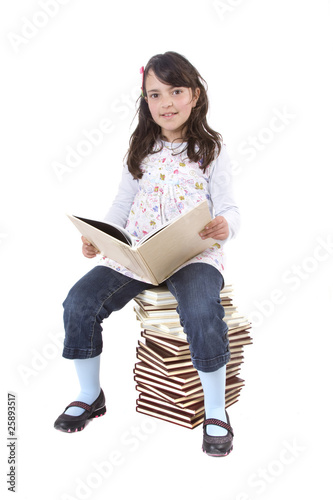 girl with book