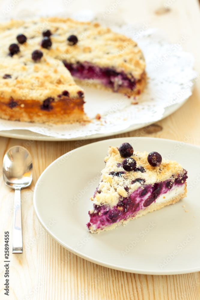 Slice of black currant pie Slice of black currant pie