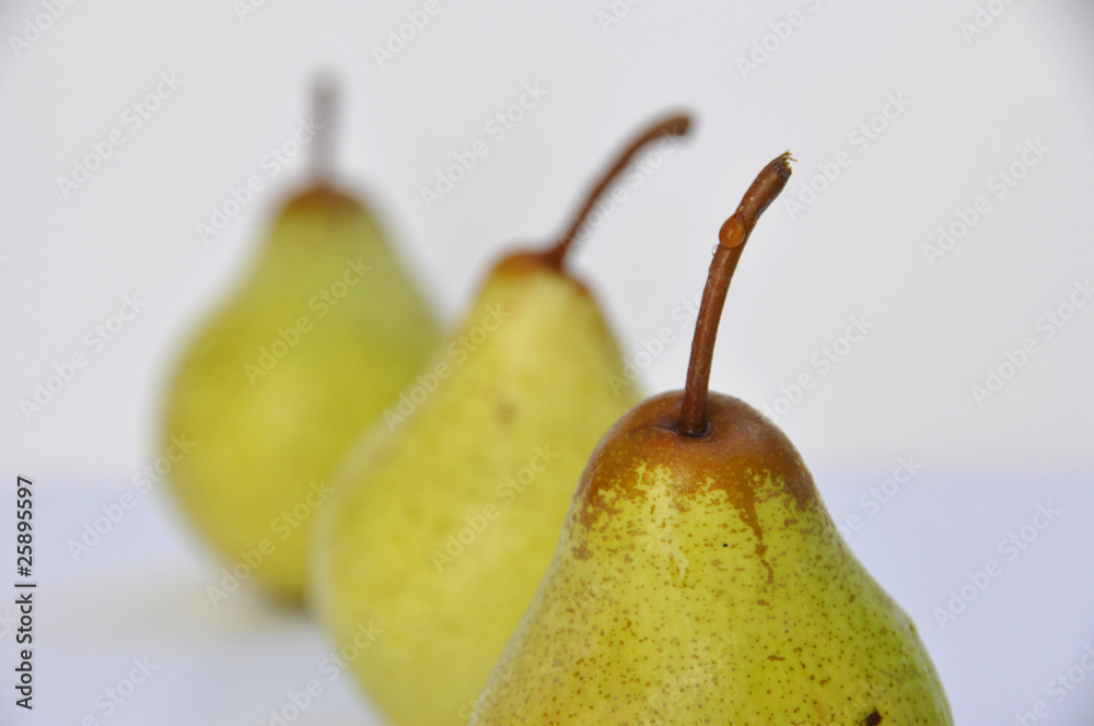 pears isolated in a white background pears isolated in a white background