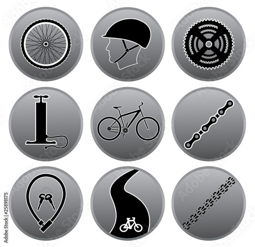 Bicycle icon set