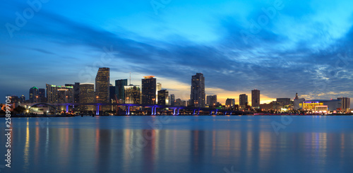 Downtown Miami Skyline at Dusk © Fotoluminate LLC