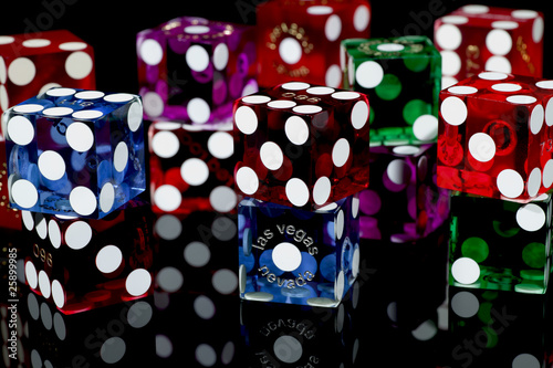 Colorful Vegas Casino Gaming Dice photo