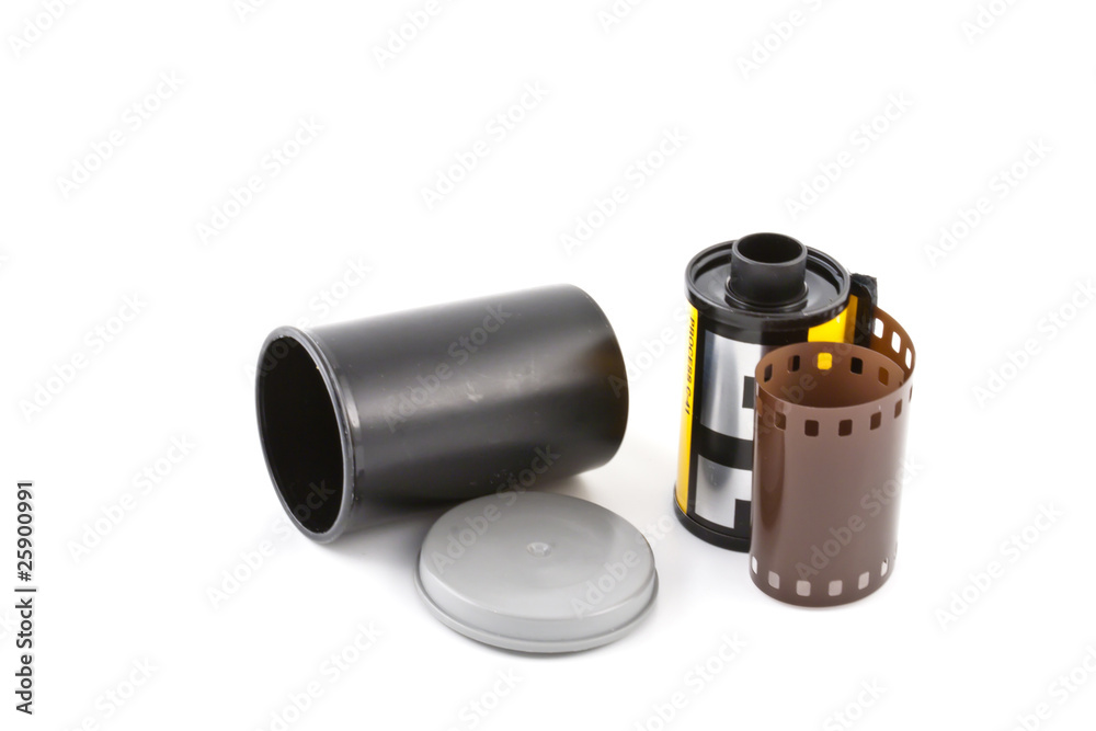 Rolo fotográfico em fundo branco Stock Photo | Adobe Stock